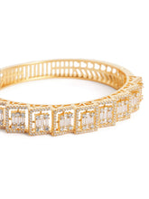 Modern Royal CZ Frame Set Kada - Gold