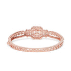 Royal Kada with Square CZ Glam Accents - Rose Gold