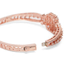 Royal Kada with Square CZ Glam Accents - Rose Gold