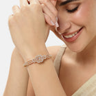 Royal Kada with Square CZ Glam Accents - Gold