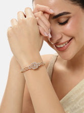 Royal Kada with Square CZ Glam Accents - Gold