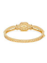 Royal Kada with Square CZ Glam Accents - Gold