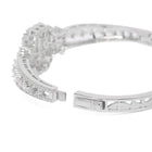 Royal Kada with Square CZ Glam Accents - Silver