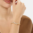 Bow & Floral CZ Pattern Kada Bracelet