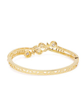 Bow & Floral CZ Pattern Kada Bracelet