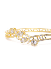 Bow & Floral CZ Pattern Kada Bracelet