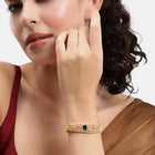 Royal Garden Faux Emerald Bangle