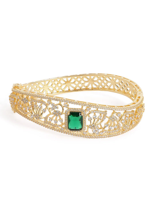 Royal Garden Faux Emerald Bangle