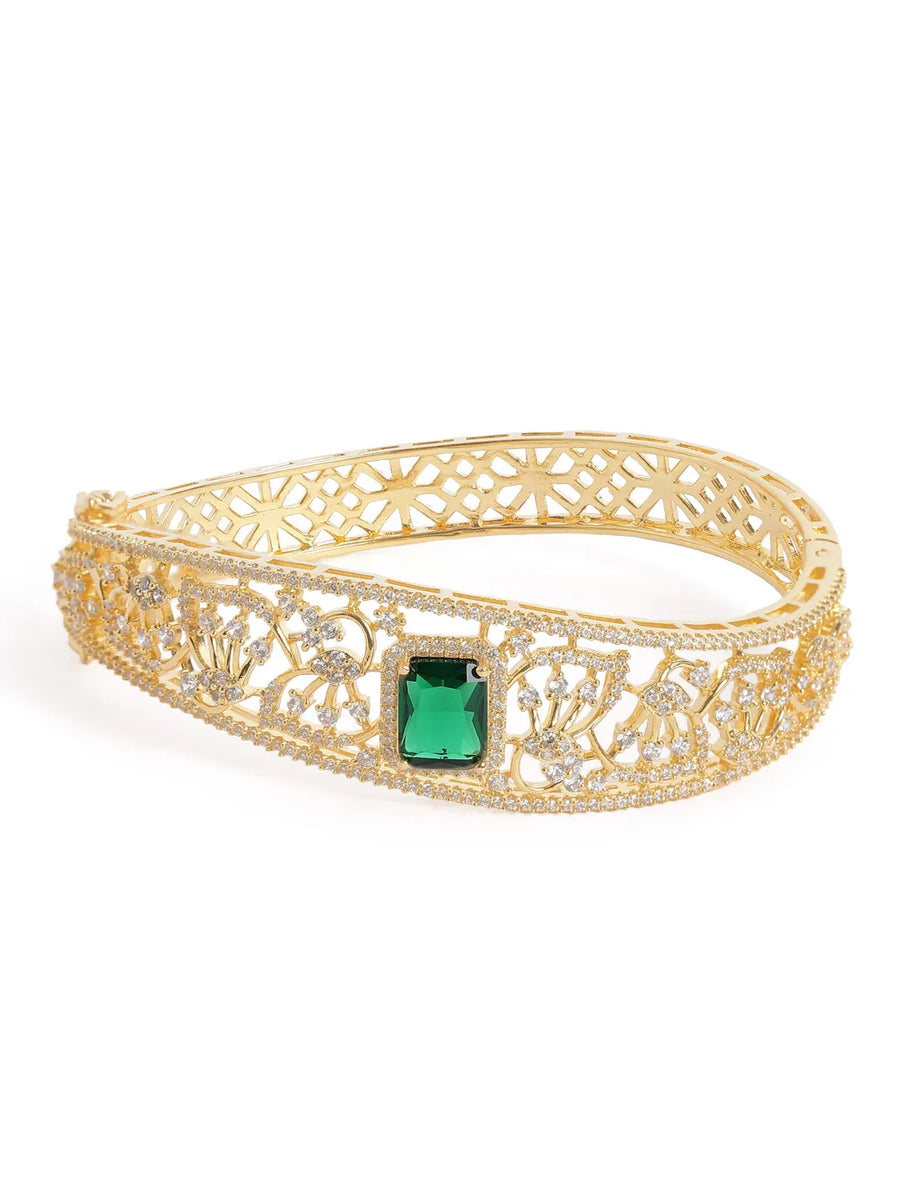 Royal Garden Faux Emerald Bangle