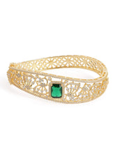 Royal Garden Faux Emerald Bangle