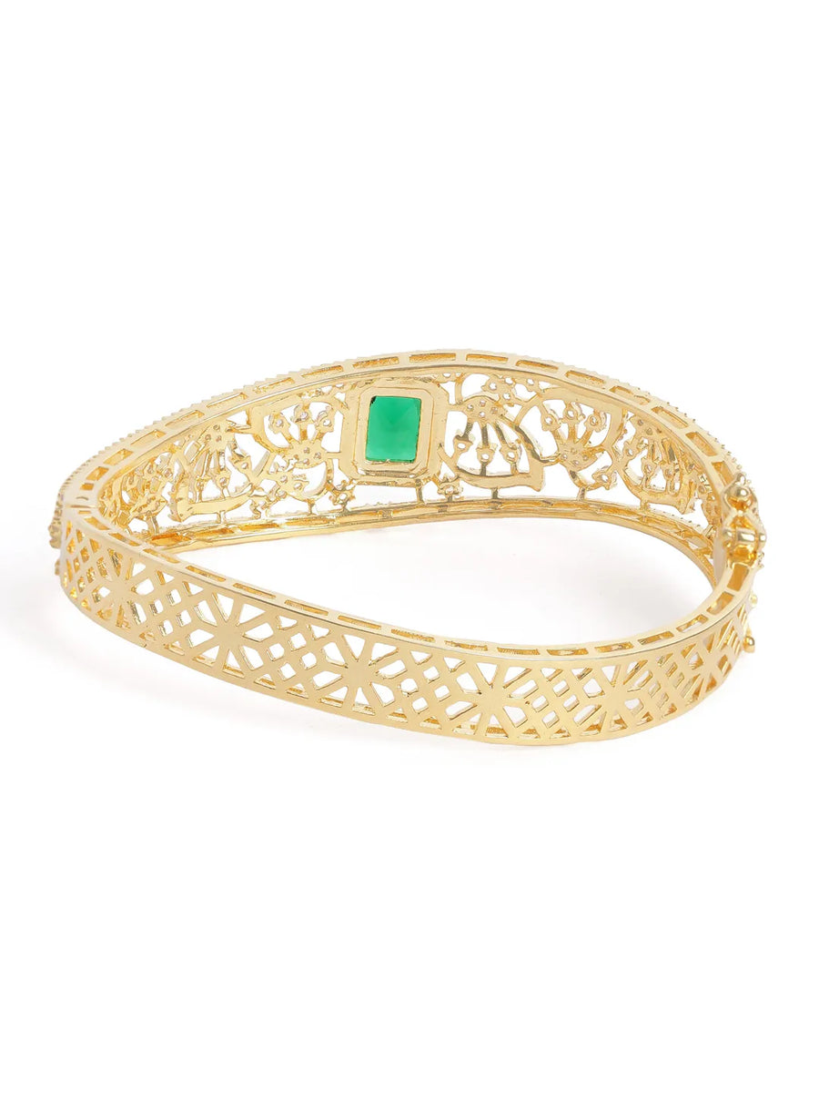 Royal Garden Faux Emerald Bangle