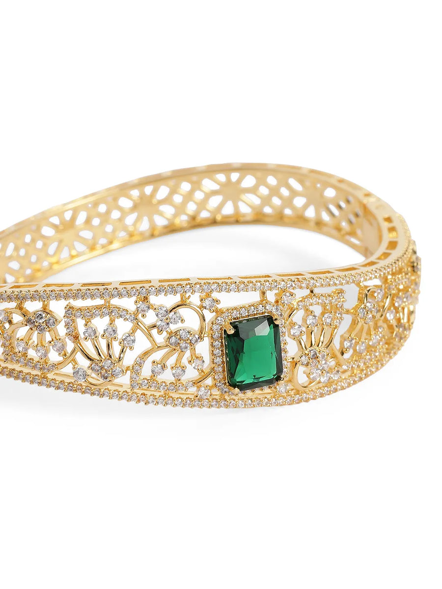 Royal Garden Faux Emerald Bangle