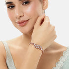 Delicate Kada Featuring Leaf CZ Patterns