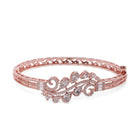 Delicate Kada Featuring Leaf CZ Patterns