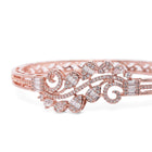 Delicate Kada Featuring Leaf CZ Patterns