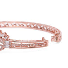Delicate Kada Featuring Leaf CZ Patterns