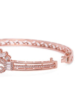 Delicate Kada Featuring Leaf CZ Patterns