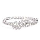 Delicate Kada Featuring Leaf CZ Patterns