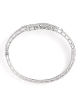 Delicate Kada Featuring Leaf CZ Patterns