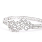 Delicate Kada Featuring Leaf CZ Patterns