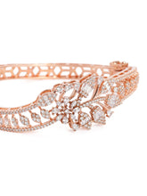 Floral and Leaf Inspired CZ Kada