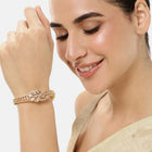 Floral and Leaf Inspired CZ Kada
