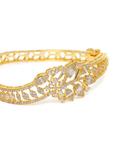 Floral and Leaf Inspired CZ Kada