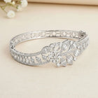 Radiant Grace CZ Floral Bangle