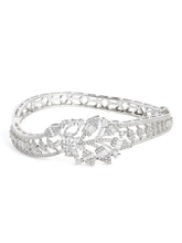 Radiant Grace CZ Floral Bangle