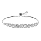 Oval Link CZ Studded Luxury Bracelet