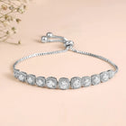 Oval Link CZ Studded Luxury Bracelet