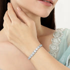 Oval Link CZ Studded Luxury Bracelet