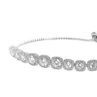 Oval Link CZ Studded Luxury Bracelet