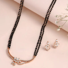 Exquisite CZ Studded Mangalsutra Set
