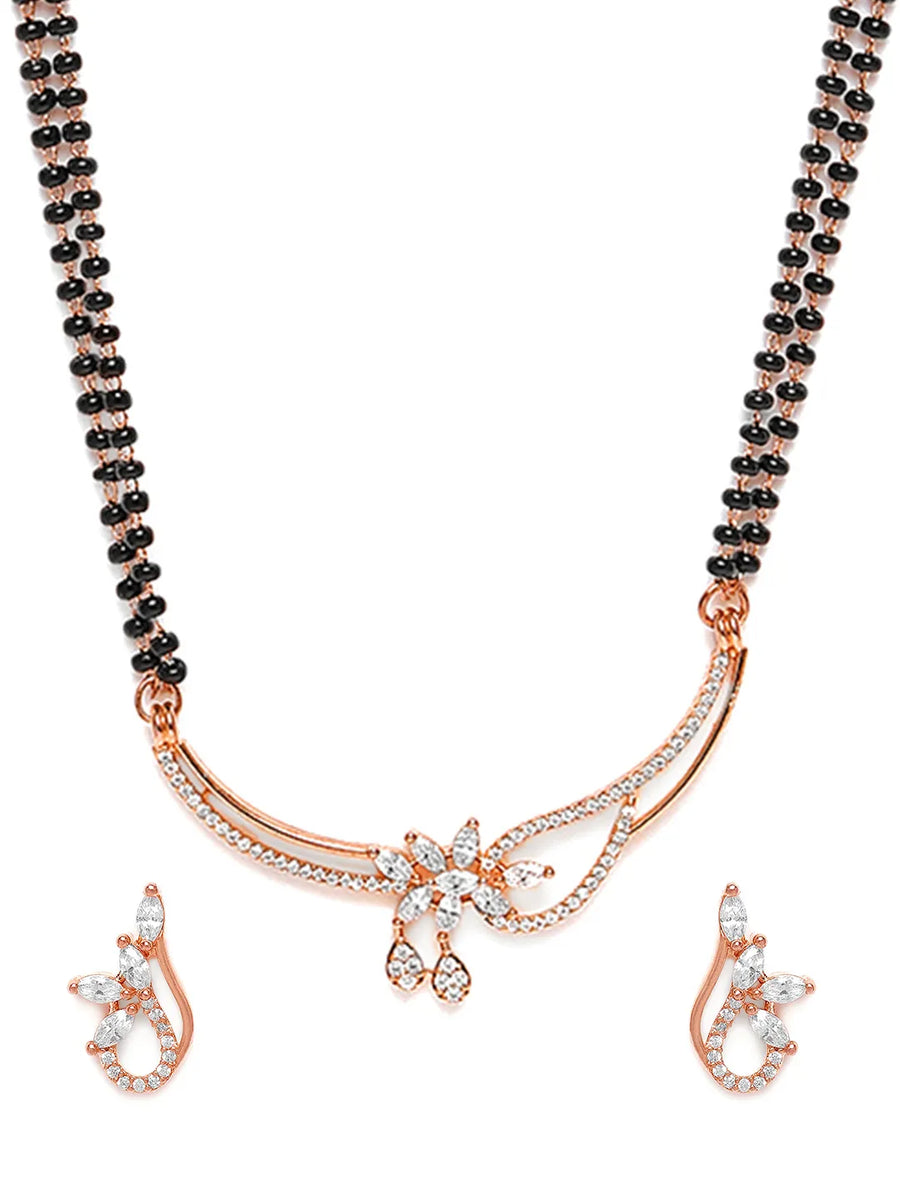 Exquisite CZ Studded Mangalsutra Set