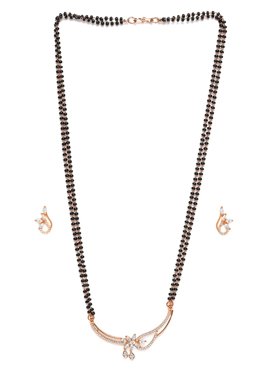 Exquisite CZ Studded Mangalsutra Set