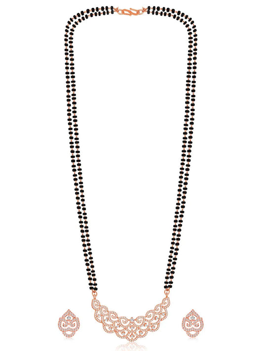 CZ Mangalsutra Set | Elegant & Sparkling Designs by Peora


