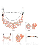 Timeless Rose Gold CZ Mangalsutra Set