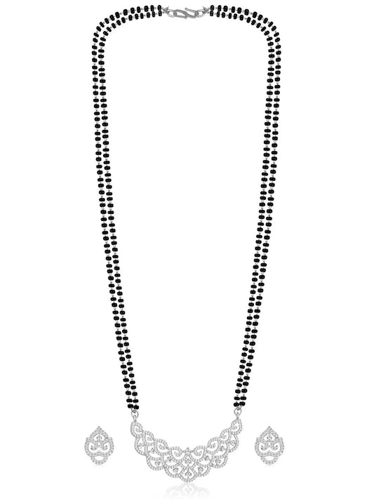 CZ Mangalsutra Set | Elegant & Sparkling Designs by Peora

