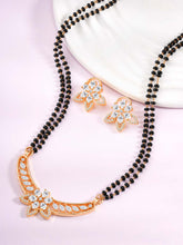 Glittering Rose Gold CZ Mangalsutra