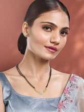 Glittering Rose Gold CZ Mangalsutra