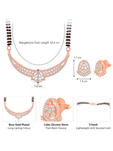 Dazzling CZ Rose Gold Mangalsutra Set