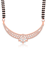 Dazzling CZ Rose Gold Mangalsutra Set