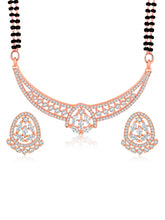 Dazzling CZ Rose Gold Mangalsutra Set