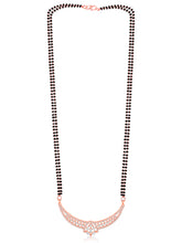 Dazzling CZ Rose Gold Mangalsutra Set