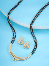 Luxurious CZ Gold Plated Mangalsutra Set