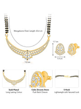 Luxurious CZ Gold Plated Mangalsutra Set