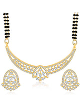 Luxurious CZ Gold Plated Mangalsutra Set