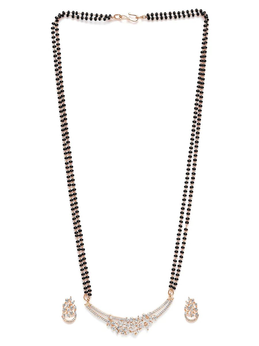 Graceful CZ Studded Mangalsutra Set