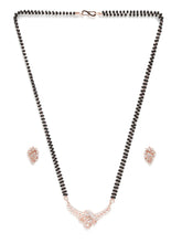 Chic Mangalsutra Set for Fusion Styling - Rose Gold